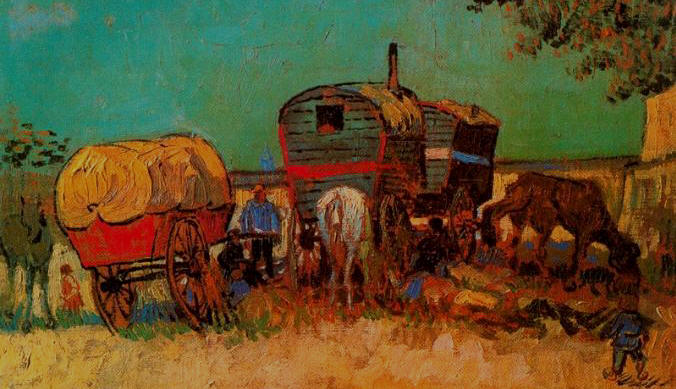 "Campamento gitano" de V. Van Gogh